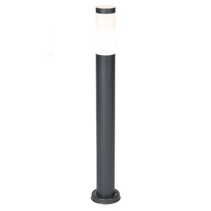 Anthrazitfarbene QAZQA Außenlaterne Rox, 80 cm hoch, für Garten und Terrasse.