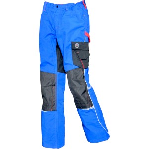 Terrax Workwear Herren Bundhose in Royal/Rot, Größe 54, mit praktischen Taschen und Kniebesatz.