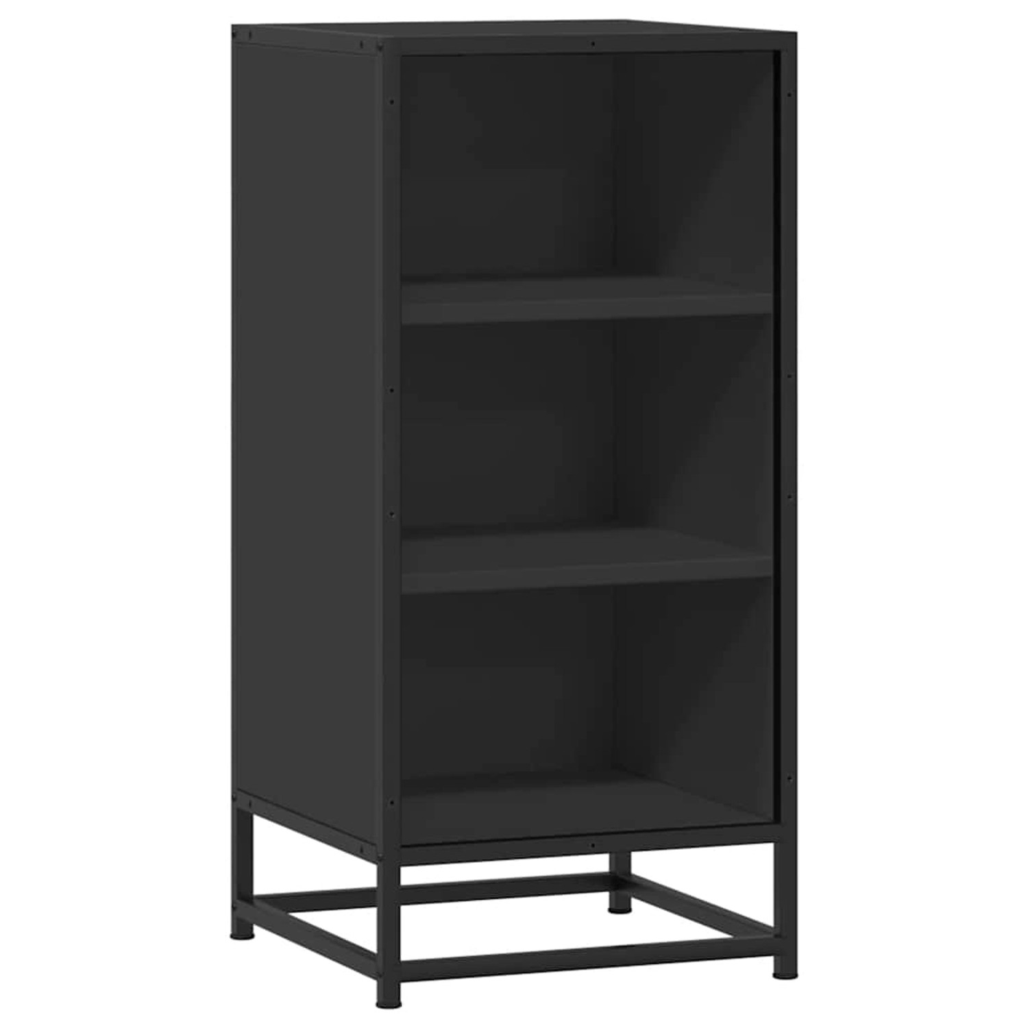 vidaXL Sideboard Schwarz 35,5x35x76 cm Holzwerkstoff und Metall 848949 günstig online kaufen