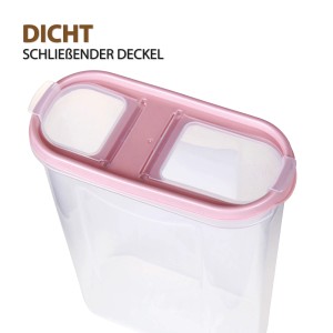 Bestlivings Frischhaltebox Schüttdose 2,8L, 8er Pack, Altrose. Vorratsdose mit transparentem Behälter und rosa Deckel.