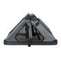 Faltbare, dunkelgraue Juskys Hundetransportbox Lassie S mit Netzfenstern und Tragegurt.