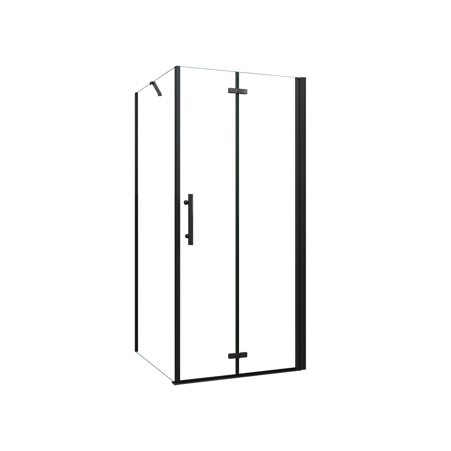 AICA Duschkabine B.120xH.195cm mit B.90xH.195cm Seitenwand 6mm Klares ESG S günstig online kaufen