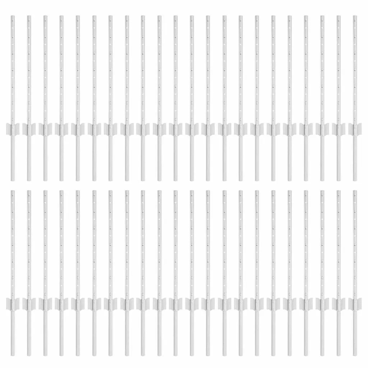 vidaXL Zaunpfosten 44 Stk Silber 100 cm Stahl 3335951 günstig online kaufen