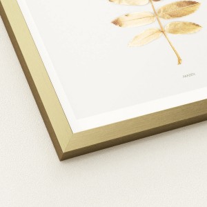 Pro Art Bild Framed Art Golden Leaf II, 30x30 cm, mit goldenem Blattmotiv und Rahmen.