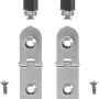 Duravit Scharnierpaar für Urinaldeckel Fizz, Chrom-Finish. Zubehör für Toilettensitze.