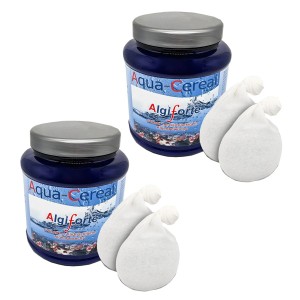 Aqua-Cereal AlgiForte Algenmittel, 2 blaue Dosen mit Dosiersäckchen für den Teich.