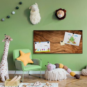 Banjado Magnettafel 78x37cm mit Trockenes Holz Motiv im Kinderzimmer.