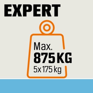 OBI Schwerlastregal: Max. Tragkraft 875 kg, 5 Böden je 175 kg. Metall-Steckregal für Ecken.