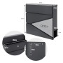 ML-Design Standbriefkasten in Anthrazit-Silber mit Zeitungsfach und anthrazitfarbenem Pfosten.