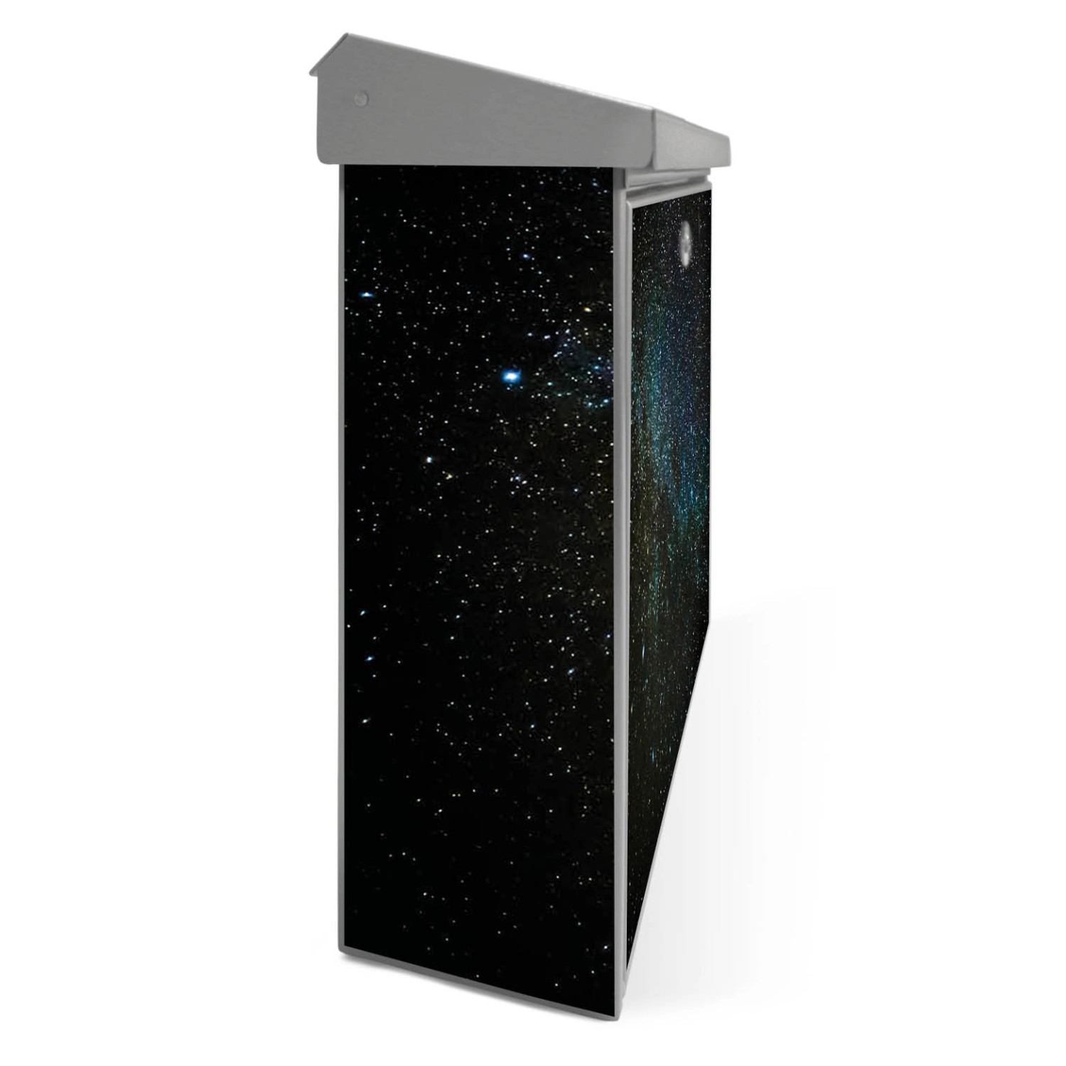 Banjado Edelstahl Briefkasten mit Nachthimmel Motiv, 38.5x31.5x12cm, ohne Zeitungsfach.