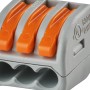 Wago Verbindungsklemme, 4 mm², 3-polig, grau-orange, 50 Stück, für Elektroinstallationen.