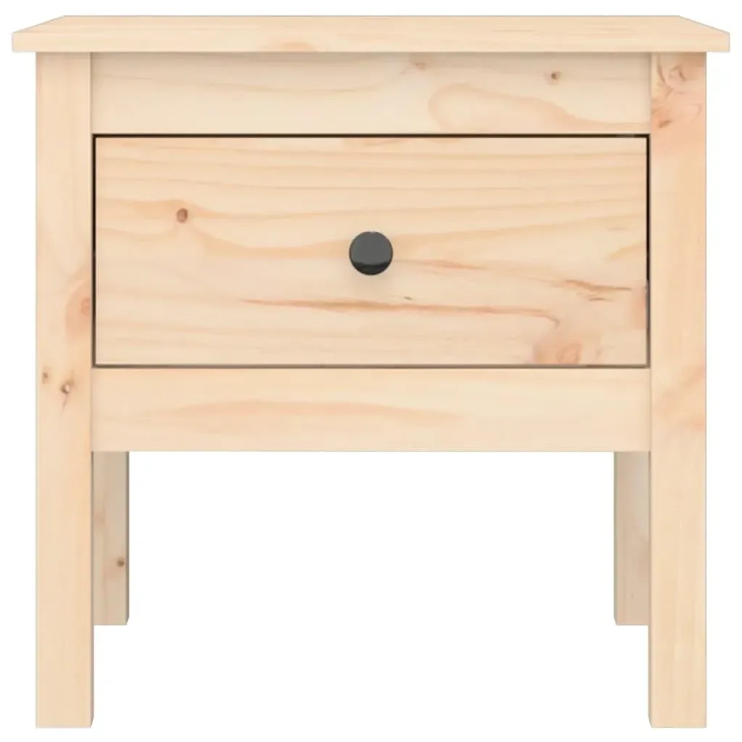 vidaXL Beistelltisch aus Kiefernholz, 50x50x49 cm, mit Schublade.