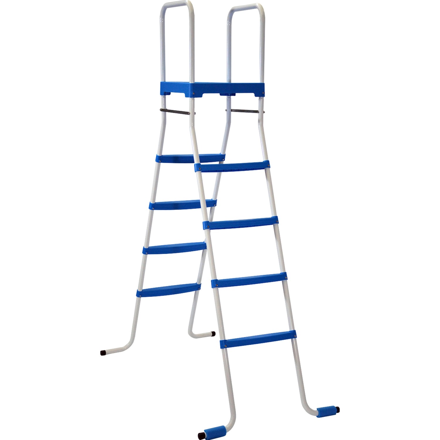 Leiter für Steinbach Stahlwand-Pool Set Highline, weiß/blau. Poolleiter mit Stufen für sicheren Ein- und Ausstieg.