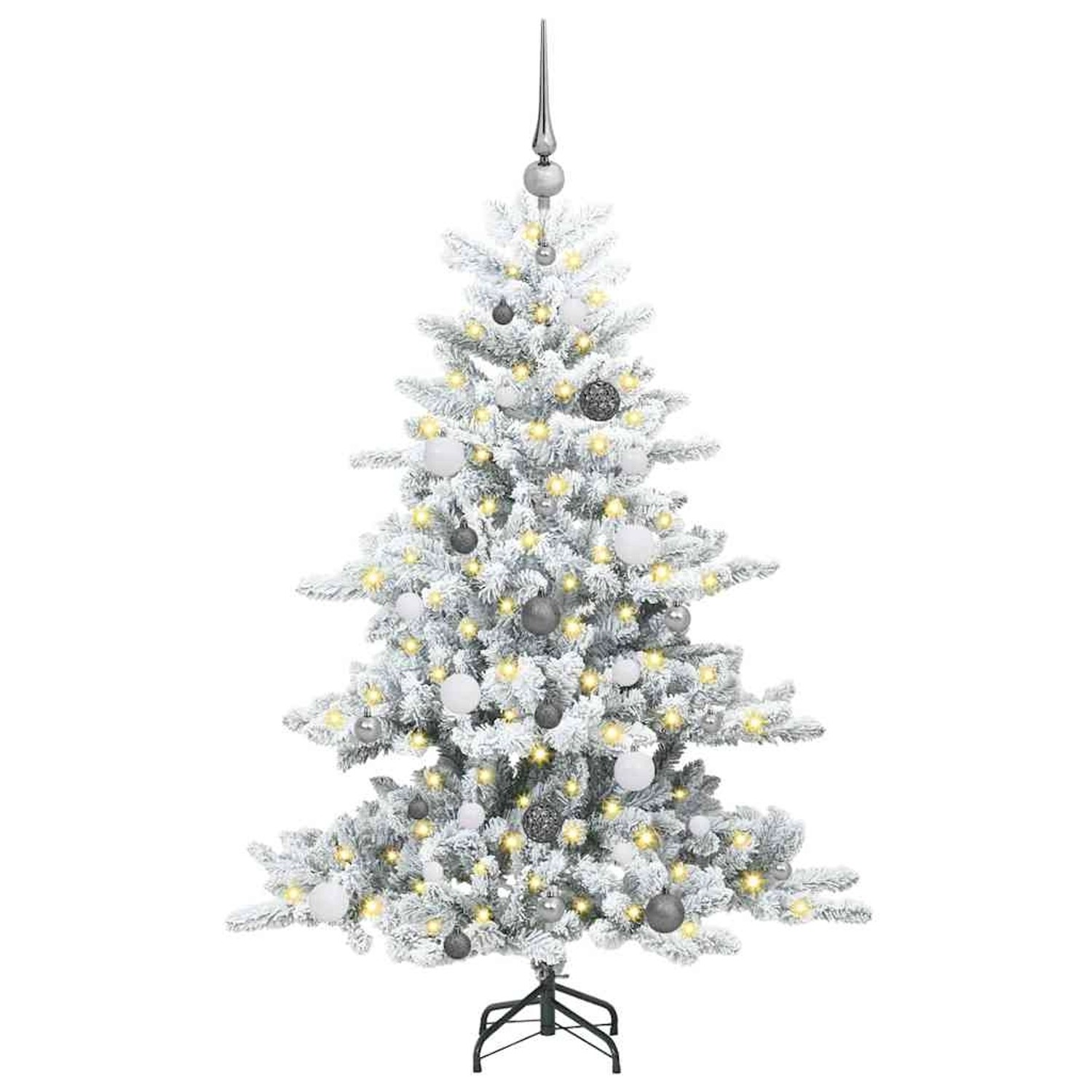 vidaXL Künstlicher Klappbarer Weihnachtsbaum mit 150 LEDs 150 cm PVC 3397704