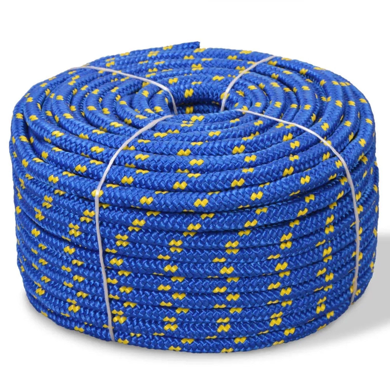 vidaXL Bootsseil Polypropylen 16 mm 250 m Blau 143830