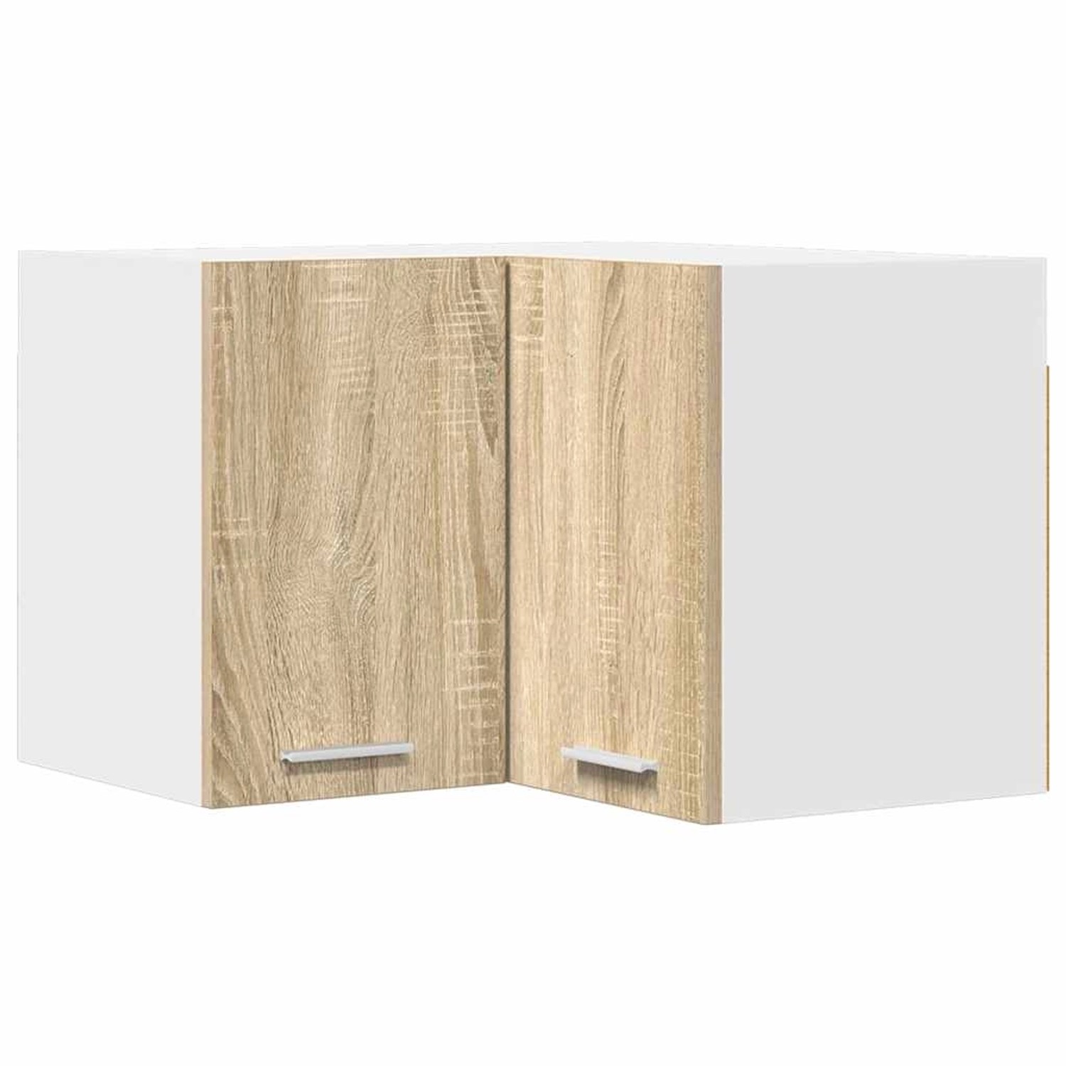 vidaXL Hängeschrank Riga Sonoma-Eiche und Weiß 57 x 57 x 40 cm 884188