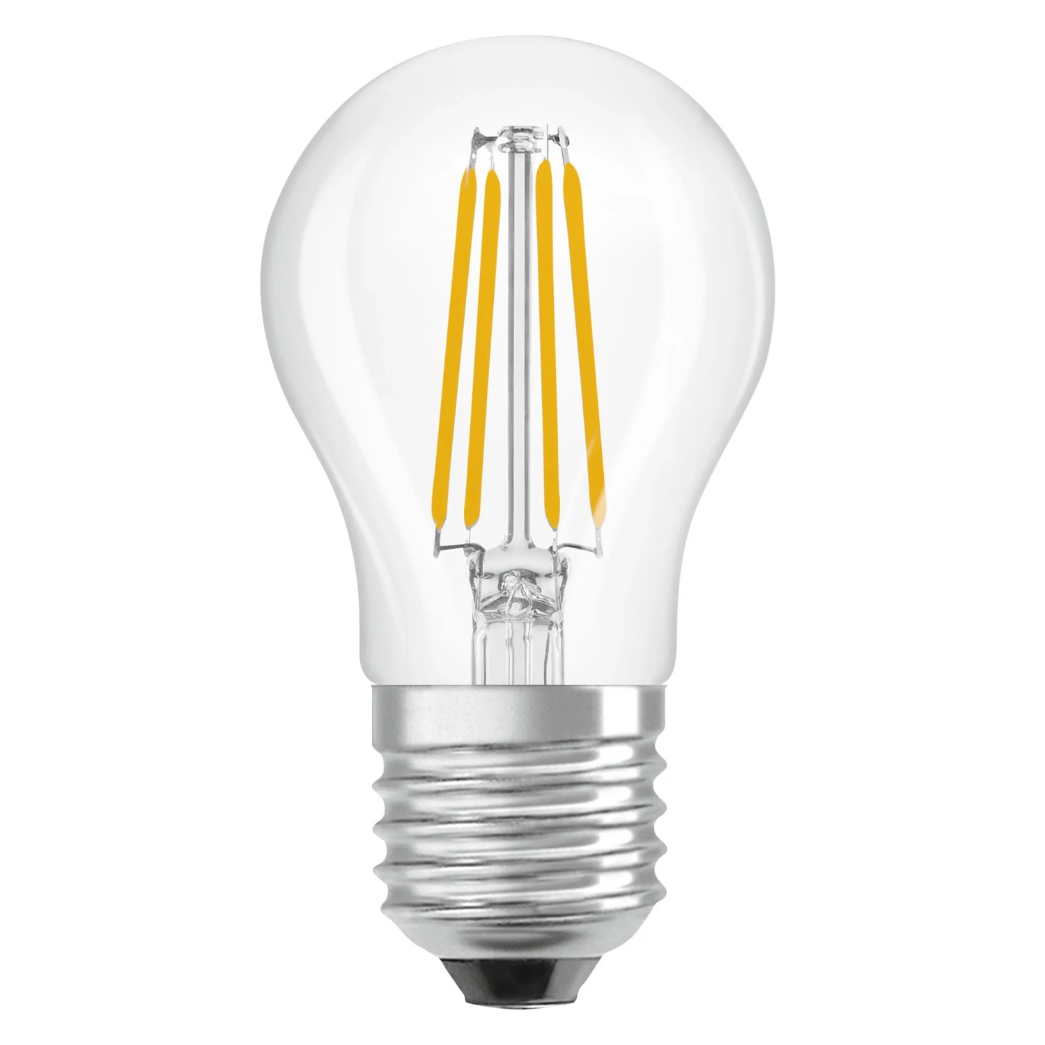 Osram LED-Lampe E27 Tropfenform, 3,4W, warmweiß, klar. Filament-Technologie für dekorative Beleuchtung.