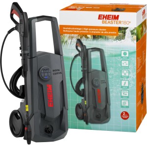 Eheim Beaster 180e Teich-Hochdruckreiniger mit Zubehör und Verpackung.