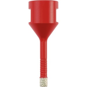 Roter kwb Fliesenbohrer M14, 6 mm Durchmesser, für Winkelschleifer. Werkzeug zum Fliesen bohren.