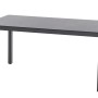 Rechteckiger, titanfarbener Siena Garden Gartentisch Silva, 95x180 cm, mit Aluminiumgestell.
