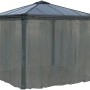 Anthrazitfarbenes Insektenschutznetz für Palram Pavillon (3-4m) zum Schutz vor Mücken.