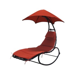 Lex Schwingliege Schaukelliege Sonnendach Hängeliege Polster Sonnenliege Terracotta
