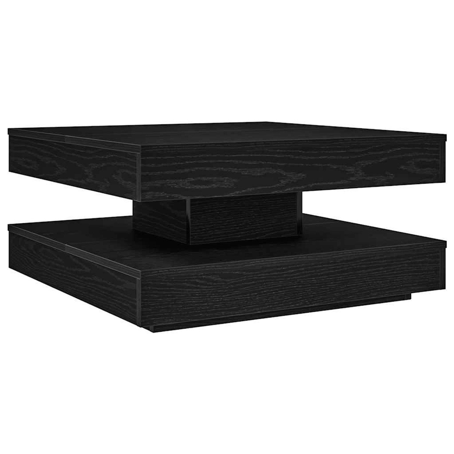 vidaXL Couchtisch 360-Grad Drehbar Schwarz 70x70x34,5 cm 858480 günstig online kaufen