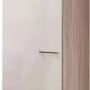 Flex-Well Geschirrschrank Orlando, 50 cm, Kaschmir Glanz/Sonoma Eiche, mit Drehtür und Einlegeböden.
