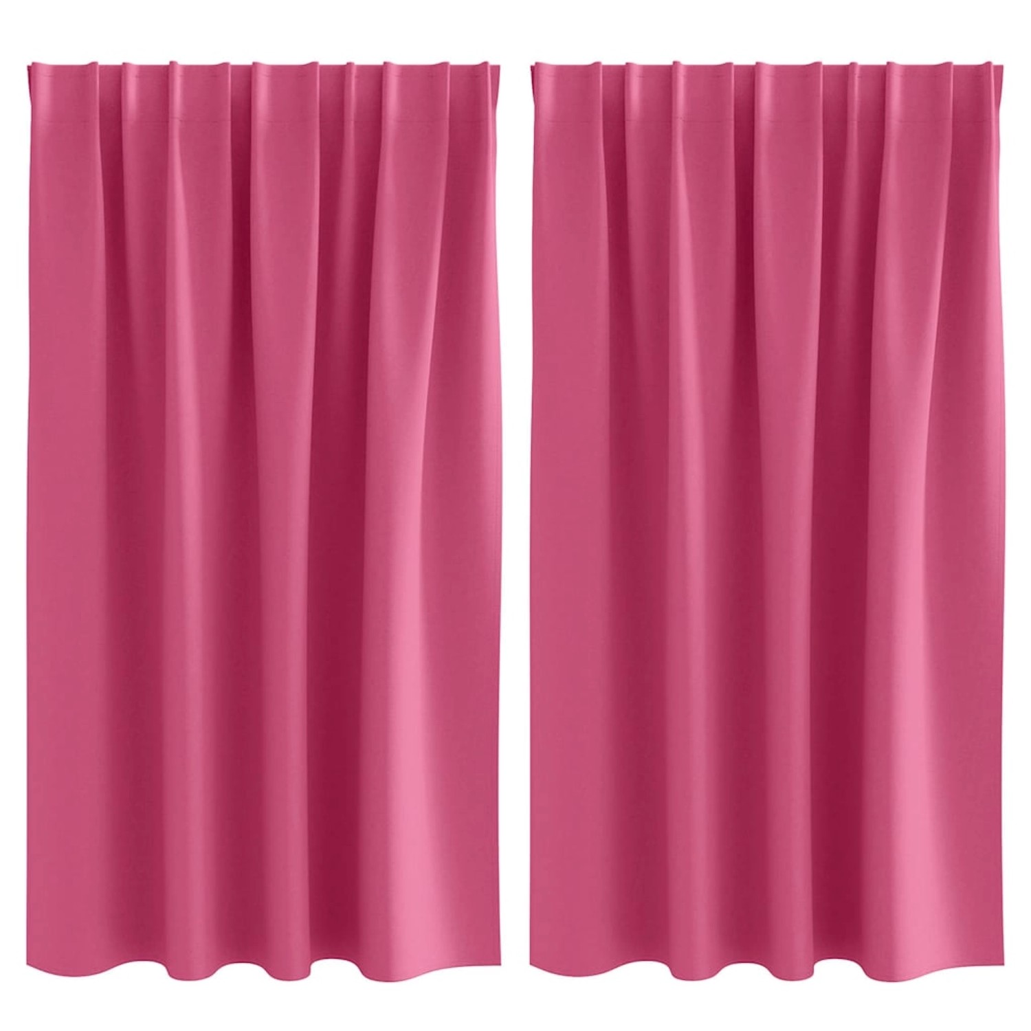 vidaXL Verdunkelungs-Vorhänge mit Ringen Helles Pink Polyester 4107513 günstig online kaufen