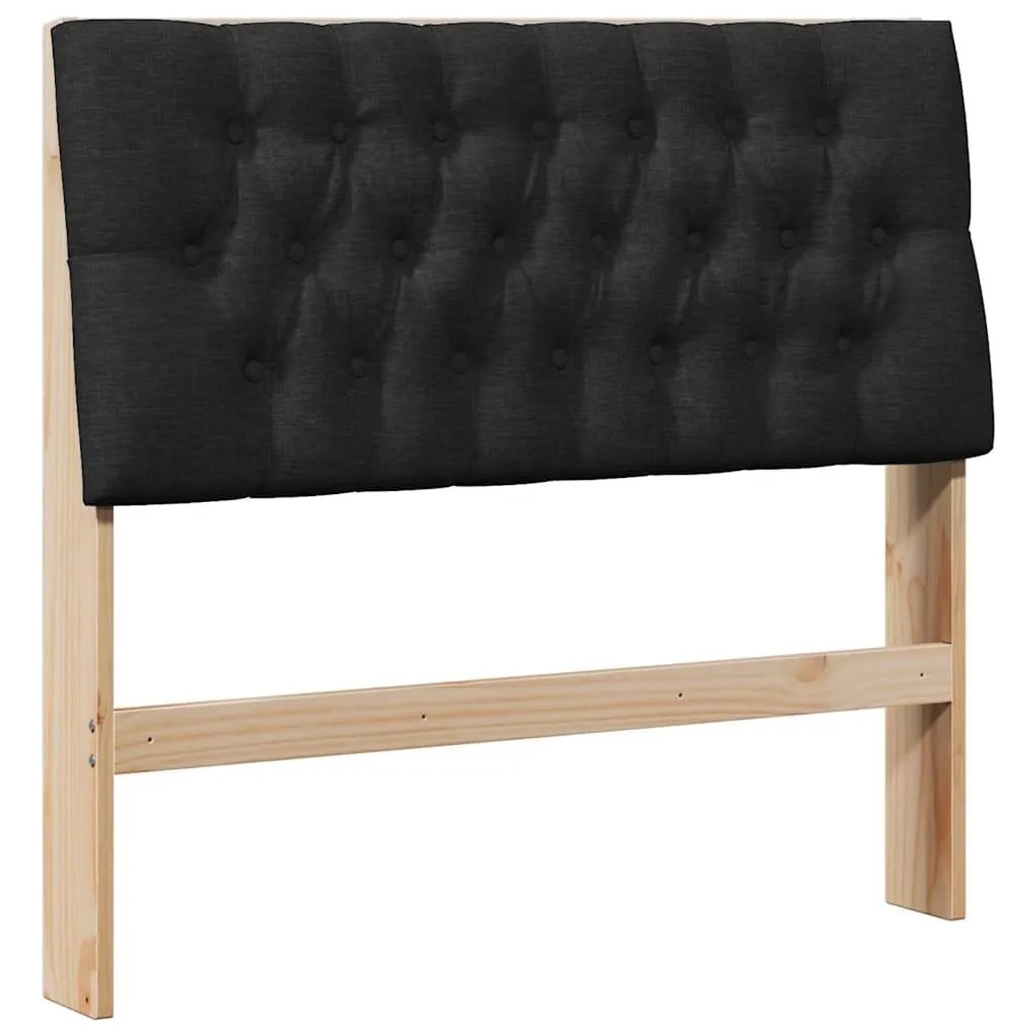 vidaXL Gepolstertes Kopfteil Schwarz 100 cm Massives Kiefernholz 879356