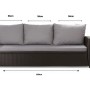 Setgarden Mix-Techno Gartenkissen Für Polyrattan Möbel 160×60×50 cm – Kissen Für 3 Sitzer Gartensofa 1tlg Grau_4