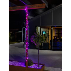 Konstsmide LED Micro Lichterkette mit Farbwechsel Rot/Blau für den Außenbereich.