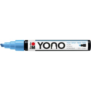Marabu Yono Marker, 0,5-5 mm, Pastellblau. Acrylmarker für Künstlerbedarf.