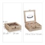 Relaxdays Teebox Holz Natur Mit Sichtfenster 9 Fächer 9 cm x 24 cm x 25 cm 470 g_4