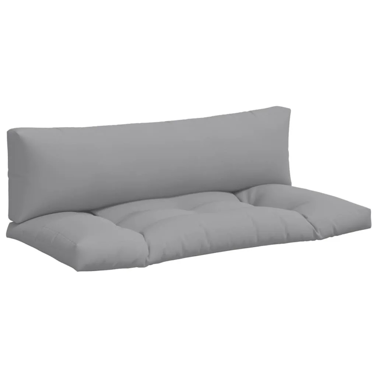 vidaXL Palettenkissen 2-Tlg Grau Stoff 360923