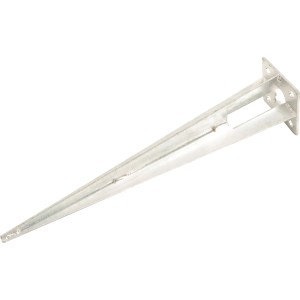 Verzinkte Einschlag-Bodenhülse, 50 cm, für Zaunpfähle mit 34 mm Durchmesser.