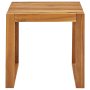 Beliani Gartenstuhl, heller Holzfarbton, 3er Set. Hocker aus Akazienholz für Garten und Terrasse.