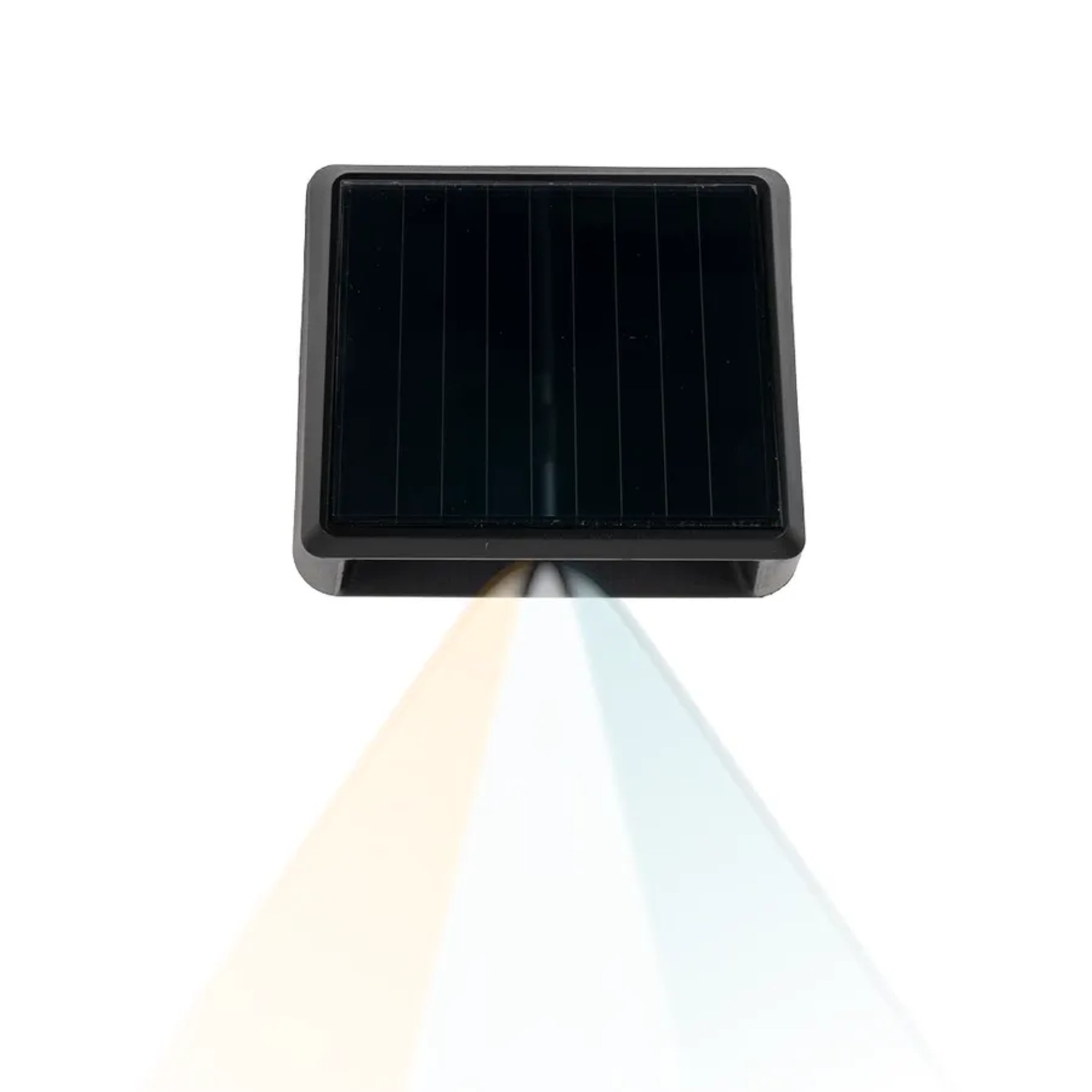 LUXULA Solar Wandleuchte 1-flammig CCT Warm- Kaltweiß 3000-6500K Akku LED Außenleuchte Gartenbeleuchtung IP54 Wetterfest Schwarz_7