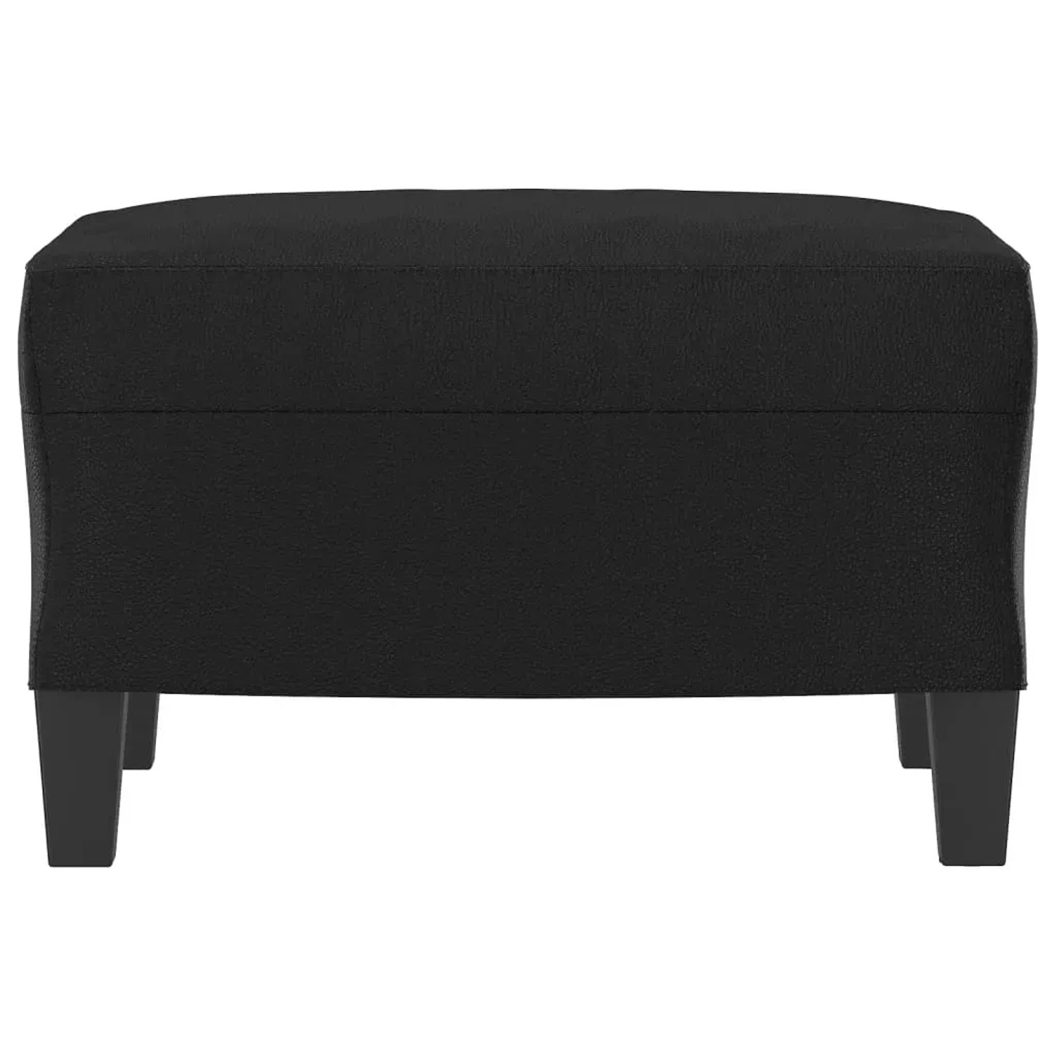 Schwarzer vidaXL Fußhocker (60x50x41 cm) aus Kunstleder, ideal als Sitzhocker oder Fußablage.