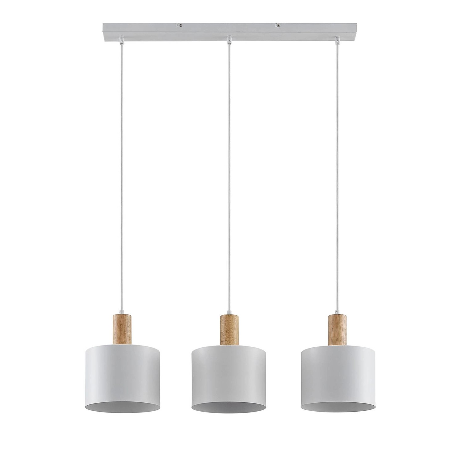 Lindby Pendelleuchte Kadir 9626963 Modern in Weiß aus Metall 3-flammig E27 günstig online kaufen