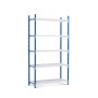 PROREGAL Fachbodenregal Maximus Pro, 5 Ebenen, lichtblau-lichtgrau, Fachlast 249 kg.