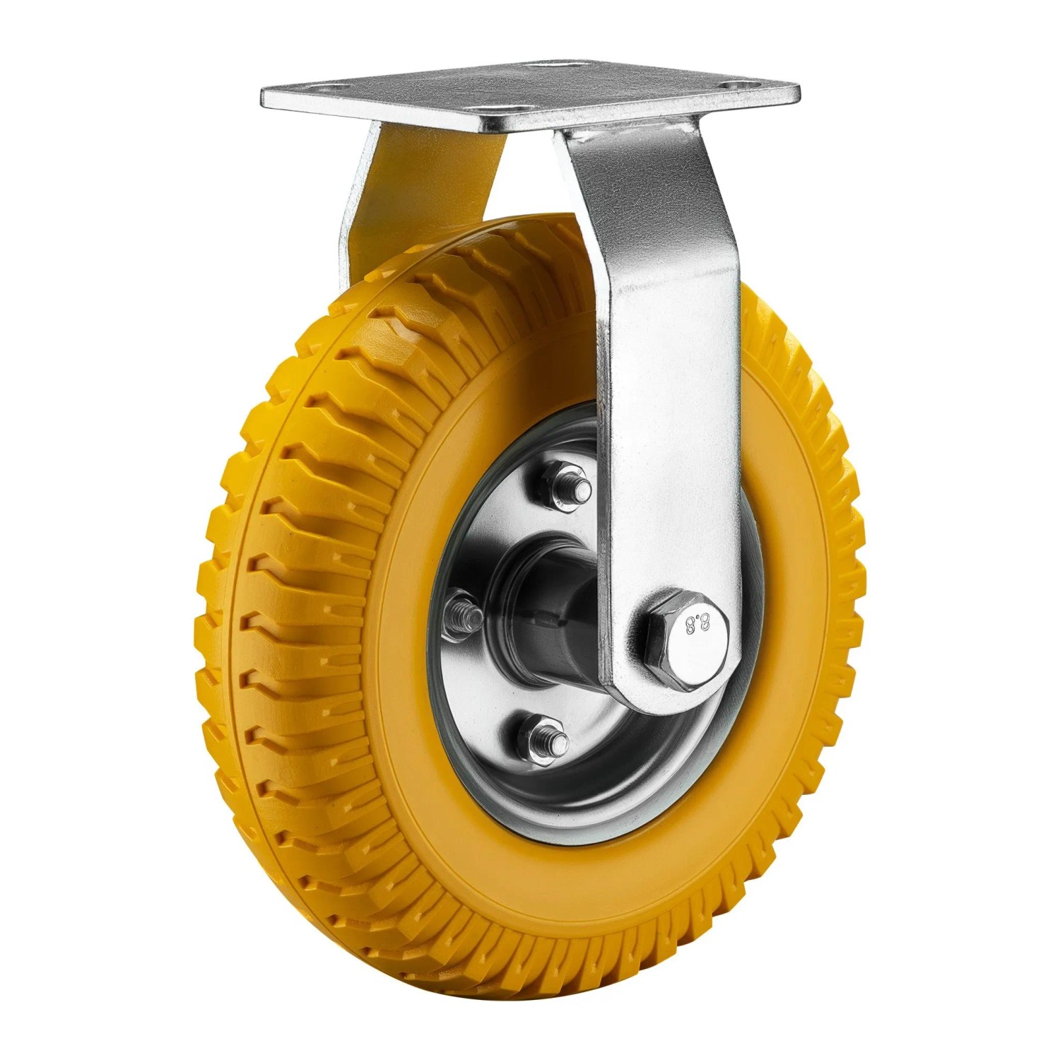 Wiltec Bockrolle 225X58Mm Transportrolle Pannensicher Gelb Vollmaterial
