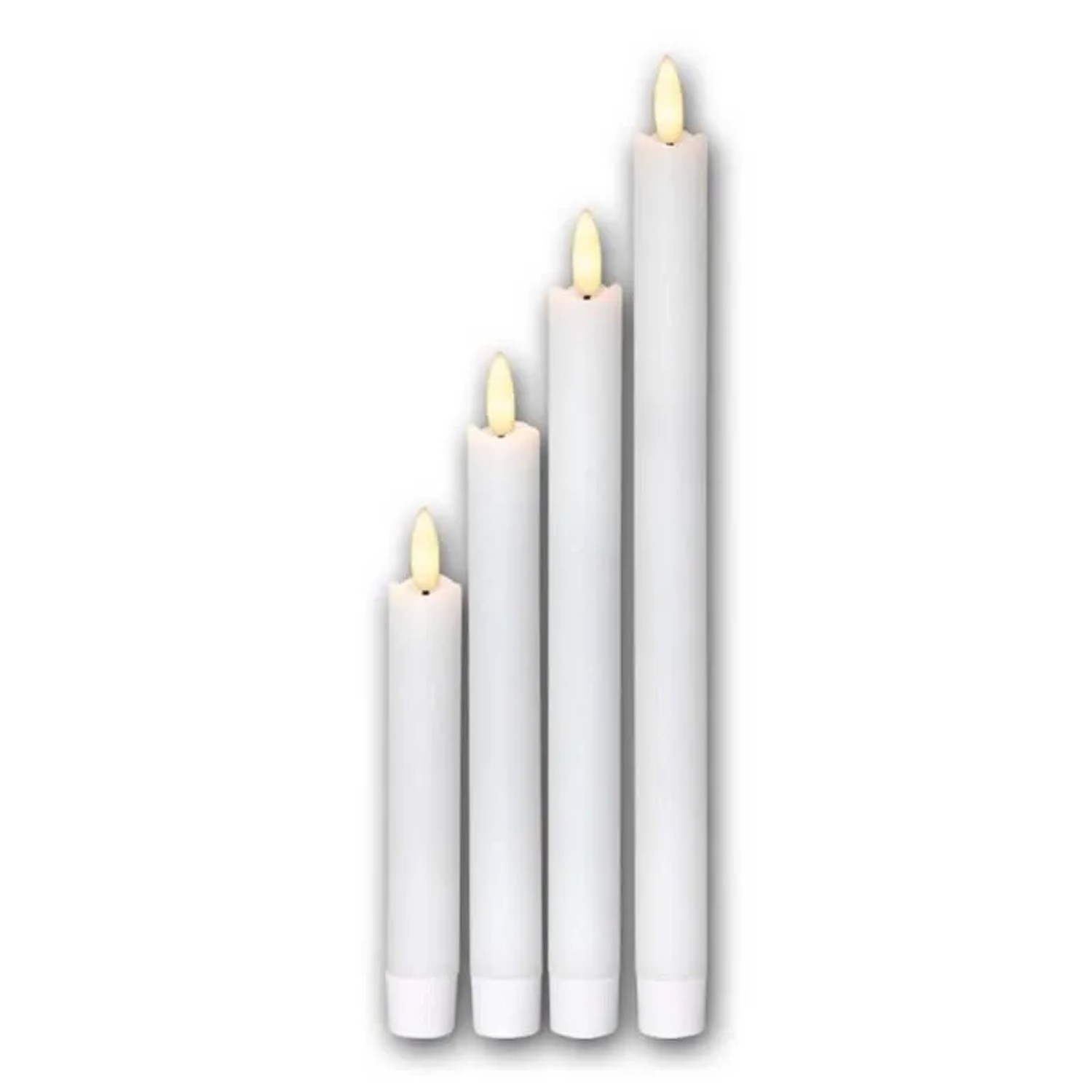 Star Trading LED-Kerzen Flamme Lang 4er Set mit Timer Warm