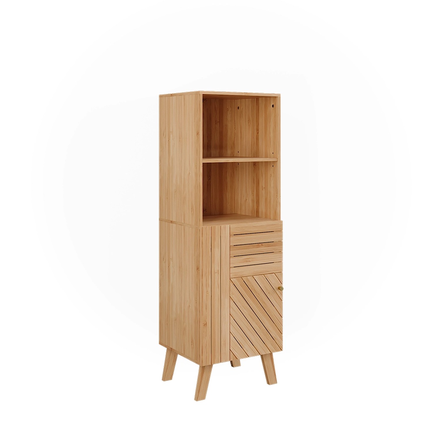 Vicco Midischrank Lucie Bambus 40 x 124 cm