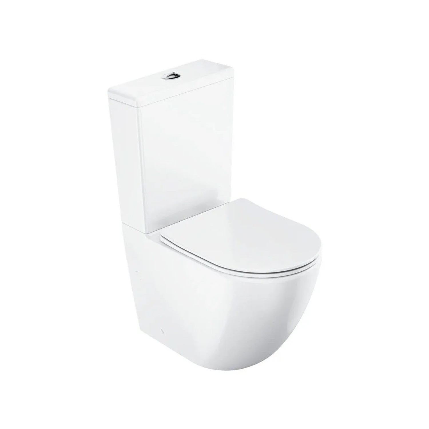 Ravak Stand-Kombi-WC Optima mit Spülkasten Spülrandlos WC-Sitz mit Absenkautomatik Geberit Spülmechanismus Weiß