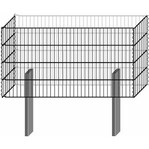 Bellissa Gabione Limes Pico23 Bausatz, 60x115x23cm, Drahtgitter mit Pfosten.