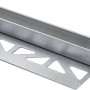 Dural Glas-Gefällekeil Shower-GK Links, Edelstahlprofil zur Glasaufnahme am Boden.
