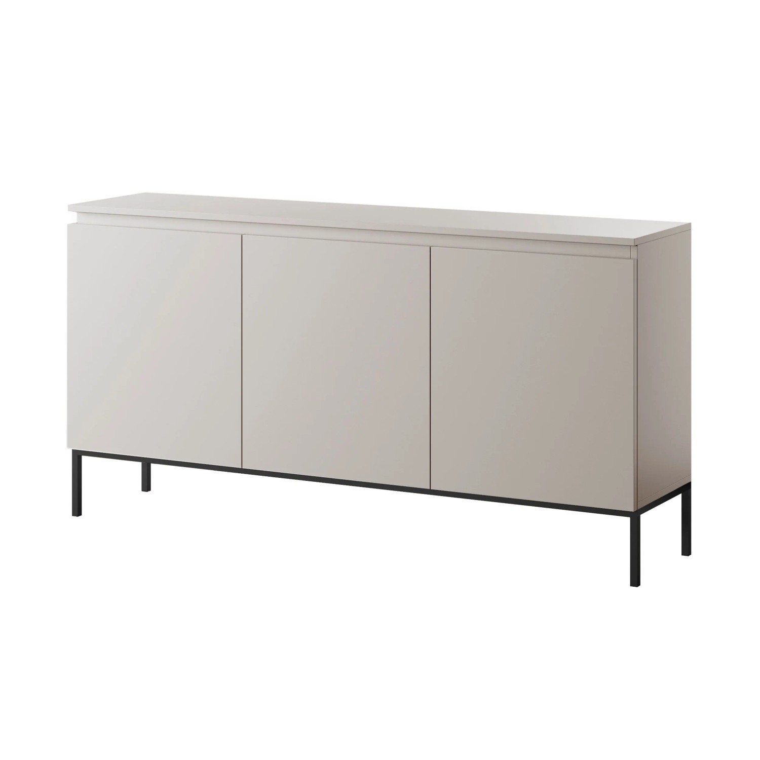 Selsey Sideboard Bemmi 150 cm Kaschmirgrau mit Schwarzen Beinen
