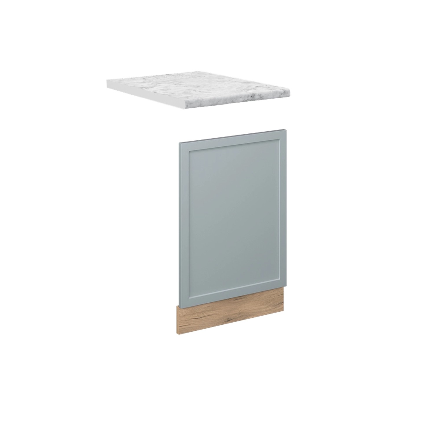 Vicco Frontblende Fame-Line Hellblau-grau 45 cm AP Marmor
