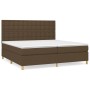 Braunes vidaXL Boxspringbett 200x200 cm mit Matratze und Kopfteil.